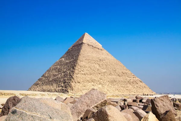 Grote Piramide Van Gizeh Unesco Werelderfgoed Caïro Egypte — Stockfoto