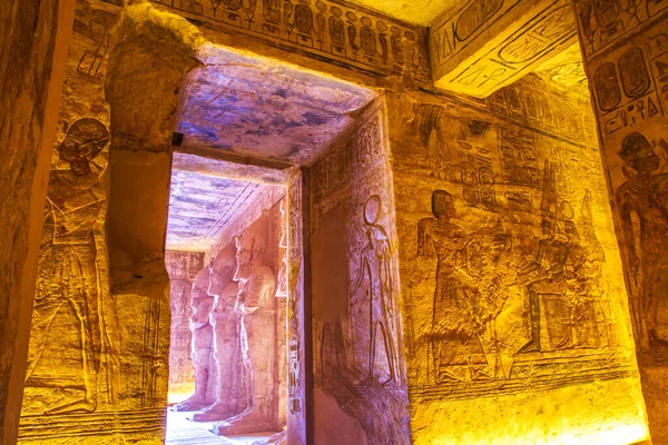 Świątynia Abu Simbel Lista Światowego Dziedzictwa Unesco Aswan Egipt — Zdjęcie stockowe