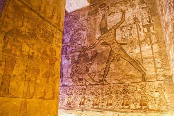 Świątynia Abu Simbel Lista Światowego Dziedzictwa Unesco Aswan Egipt — Zdjęcie stockowe