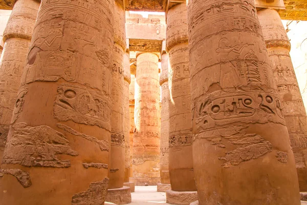 Ancient Karnak Chrám Unesco Světového Dědictví Luxor Egypt — Stock fotografie