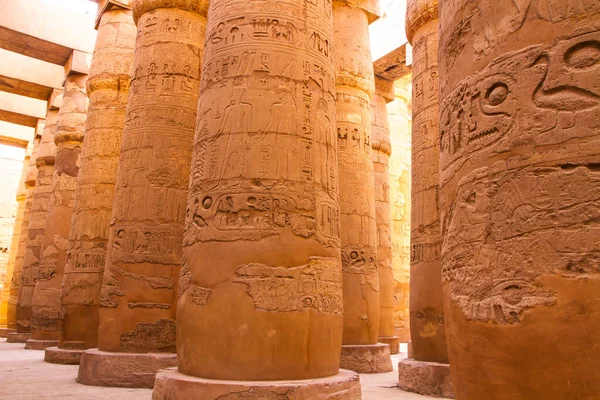Starożytny Świątynia Karnak Unesco Światowego Dziedzictwa Unesco Luxor Egipt — Zdjęcie stockowe