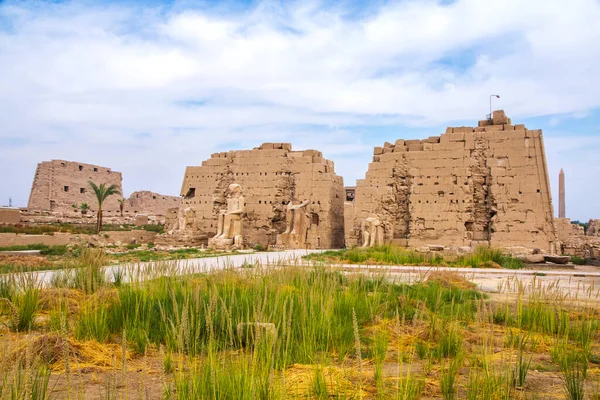 Ancien Temple Karnak Site Patrimoine Mondial Unesco Louxor Égypte — Photo
