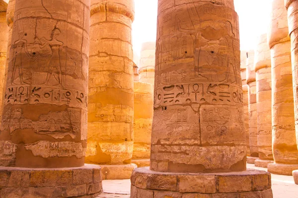 Starożytny Świątynia Karnak Unesco Światowego Dziedzictwa Unesco Luxor Egipt — Zdjęcie stockowe