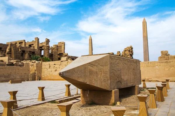 Antik Karnak Tapınağı Unesco Dünya Mirası Alanı Luxor Mısır — Stok fotoğraf