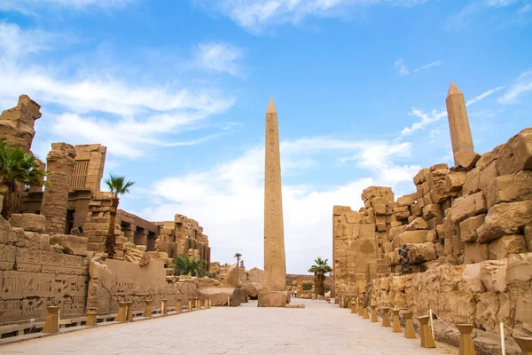 Antico Tempio Karnak Patrimonio Mondiale Dell Unesco Luxor Egitto — Foto Stock