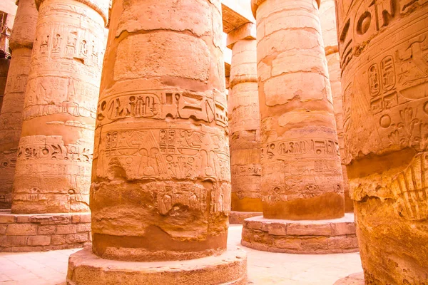 Templo Karnak Antigo Patrimônio Mundial Unesco Luxor Egito — Fotografia de Stock