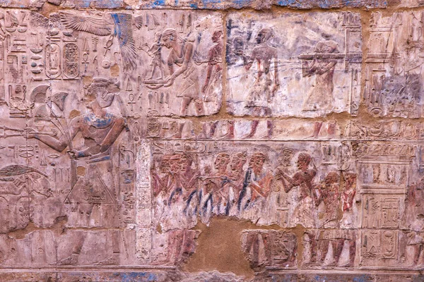 Oude Luxor Tempel Bij Zonsondergang Unesco Werelderfgoed Luxor Egypte — Stockfoto