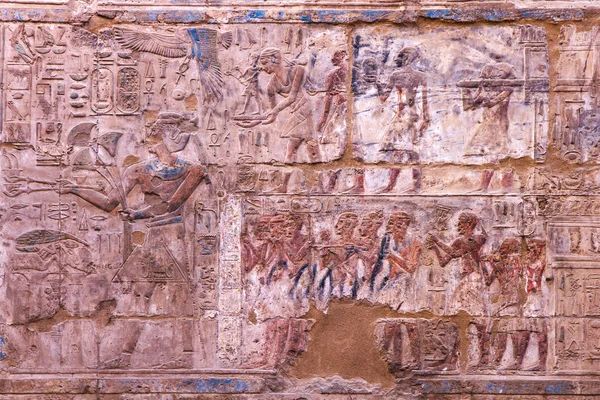Oude Luxor Tempel Bij Zonsondergang Unesco Werelderfgoed Luxor Egypte — Stockfoto