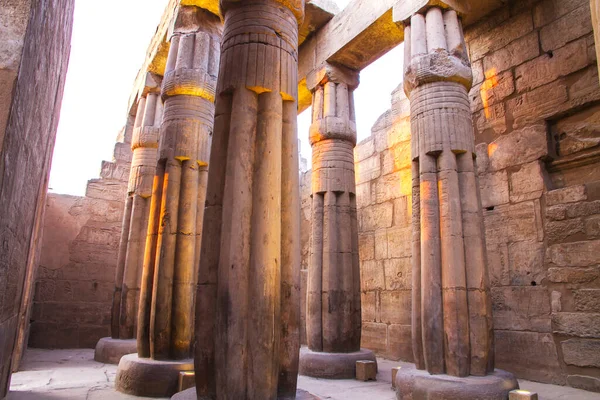 Antigo Templo Luxor Pôr Sol Patrimônio Mundial Unesco Luxor Egito — Fotografia de Stock
