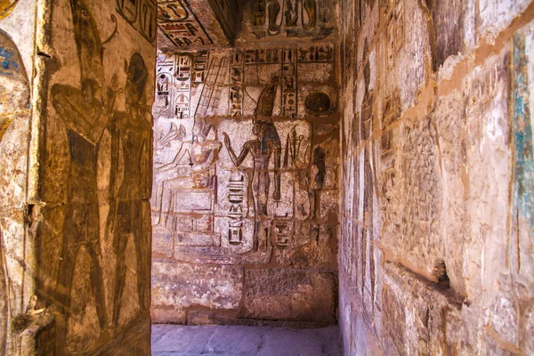 Świątynia Medinet Habu Luxor Egipt — Zdjęcie stockowe