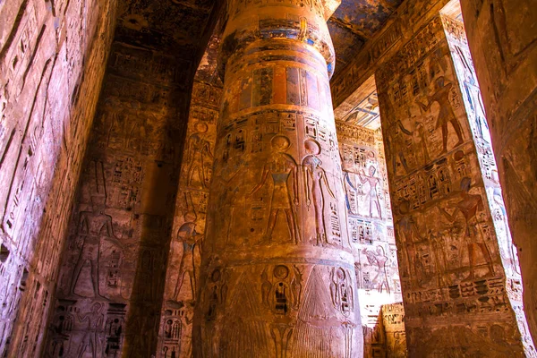 Świątynia Medinet Habu Luxor Egipt — Zdjęcie stockowe
