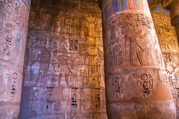 Świątynia Medinet Habu Luxor Egipt — Zdjęcie stockowe