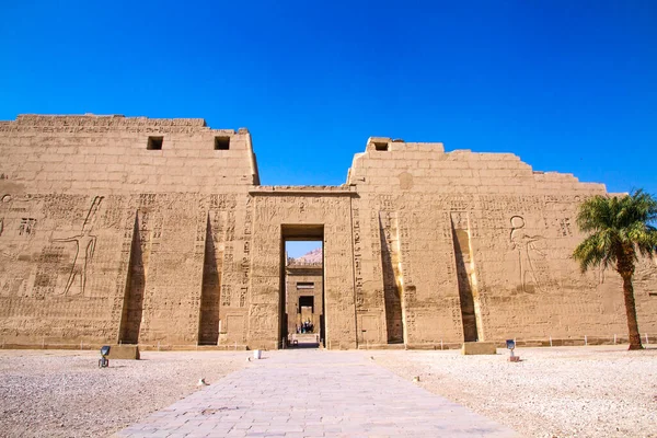 Medinet Habu Tapınağı Luxor Mısır — Stok fotoğraf