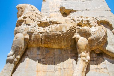 Persepolis ve Necropolis 'in tarihi kalıntıları - UNESCO Dünya Mirası sahası, Şiraz, İran