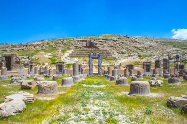 Persepolis ve Necropolis 'in tarihi kalıntıları - UNESCO Dünya Mirası sahası, Şiraz, İran