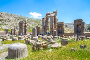 Persepolis ve Necropolis 'in tarihi kalıntıları - UNESCO Dünya Mirası sahası, Şiraz, İran