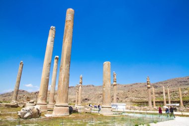Persepolis ve Necropolis 'in tarihi kalıntıları - UNESCO Dünya Mirası sahası, Şiraz, İran