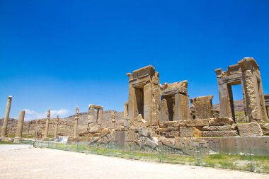 Persepolis ve Necropolis 'in tarihi kalıntıları - UNESCO Dünya Mirası sahası, Şiraz, İran