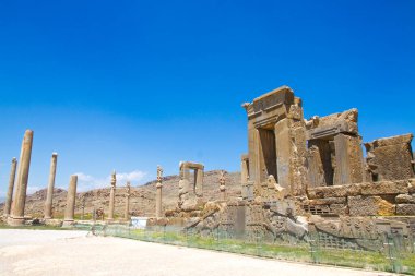 Persepolis ve Necropolis 'in tarihi kalıntıları - UNESCO Dünya Mirası sahası, Şiraz, İran