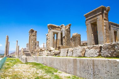 Persepolis ve Necropolis 'in tarihi kalıntıları - UNESCO Dünya Mirası sahası, Şiraz, İran