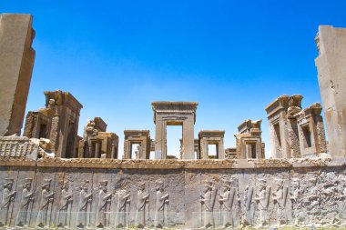 Persepolis ve Necropolis 'in tarihi kalıntıları - UNESCO Dünya Mirası sahası, Şiraz, İran