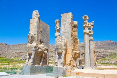 Persepolis ve Necropolis 'in tarihi kalıntıları - UNESCO Dünya Mirası sahası, Şiraz, İran