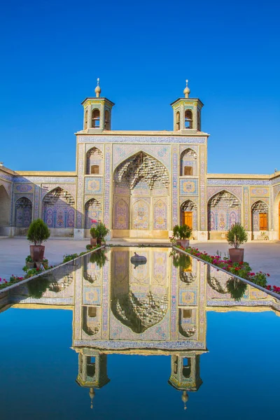 Famosa Moschea Rosa Decorata Con Tessere Mosaico Calligrafia Religiosa Del — Foto Stock