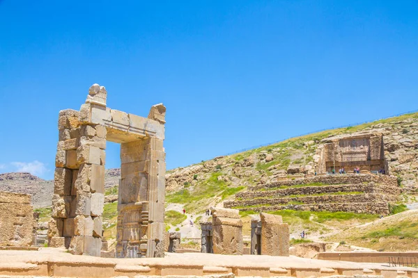 Antiche Rovine Persepolis Necropoli Sito Storico Patrimonio Dell Umanità Unesco — Foto Stock
