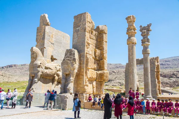 Forntida Ruiner Persepolis Och Necropolis Historiska Plats Unescos Världsarvslista Shiraz — Stockfoto