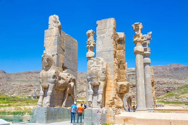 Antiguas Ruinas Persépolis Necrópolis Sitio Histórico Patrimonio Humanidad Por Unesco —  Fotos de Stock