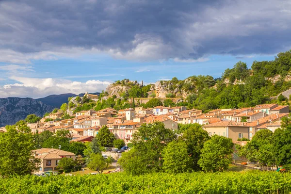 Aiguines Village Next Verdon Gorge Gorges Verdon Provence Alpes Cte — стоковое фото