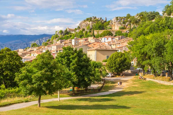 Aiguines Village Next Verdon Gorge Gorges Verdon Provence Alpes Cte — стоковое фото