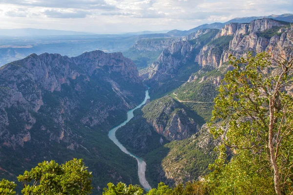 Verdon Gorge Gorges Verdon Fransa Nın Güneydoğusunda Bir Nehir Kanyonu — Stok fotoğraf