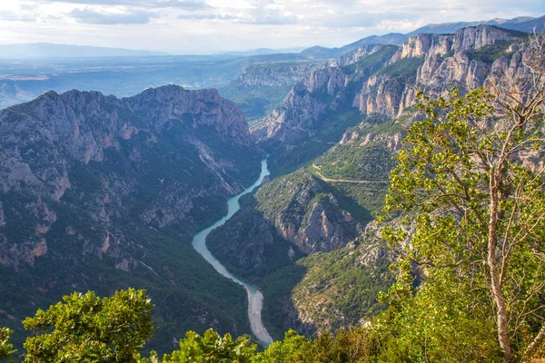 Verdon Gorge Gorges Verdon Fransa Nın Güneydoğusunda Bir Nehir Kanyonu — Stok fotoğraf