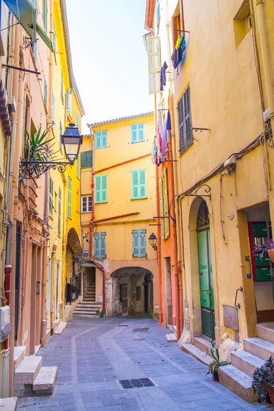 Bunte Gebäude Der Mittelalterlichen Stadt Menton Côte Azur Mittelmeer Frankreich — Stockfoto