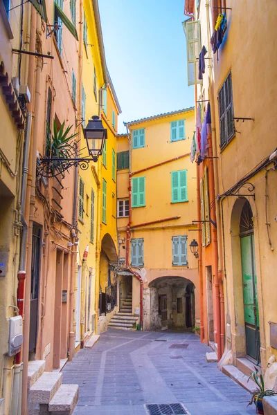 Edificios Coloridos Ciudad Medieval Menton Costa Azul Ciudad Mediterráneo Francia — Foto de Stock
