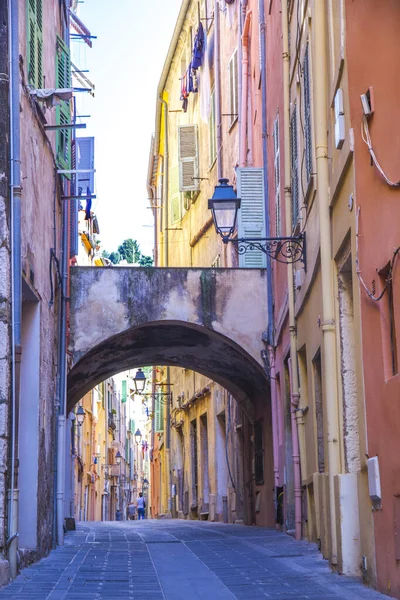 Edificios Coloridos Ciudad Medieval Menton Costa Azul Ciudad Mediterráneo Francia — Foto de Stock
