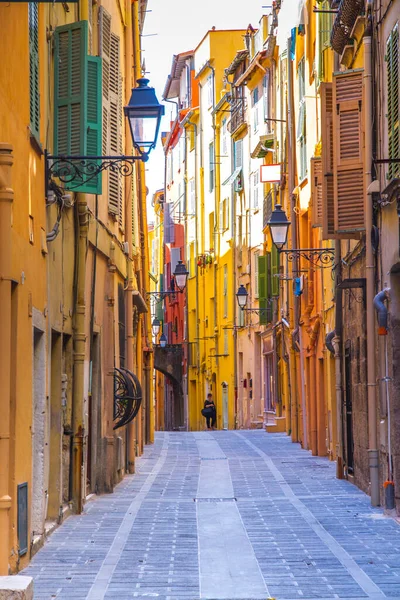 Bunte Gebäude Der Mittelalterlichen Stadt Menton Côte Azur Mittelmeer Frankreich — Stockfoto