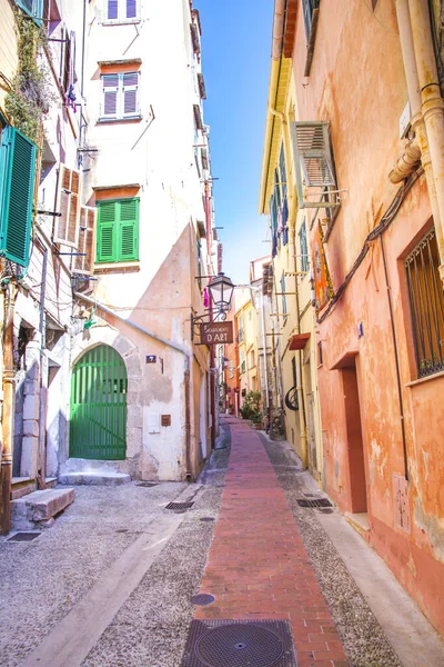 Bunte Gebäude Der Mittelalterlichen Stadt Menton Côte Azur Mittelmeer Frankreich — Stockfoto