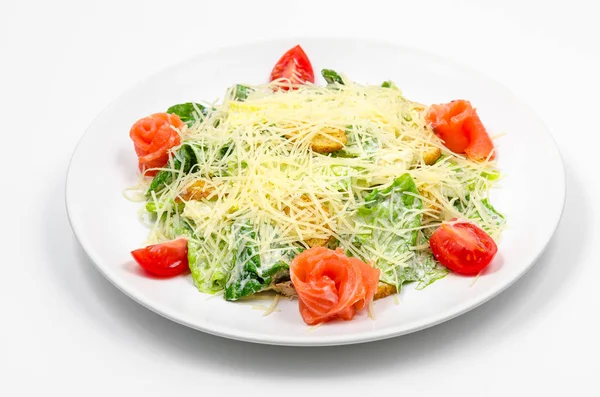Kuřecí Caesar Salát Zelenina Zdravých Potravin — Stock fotografie