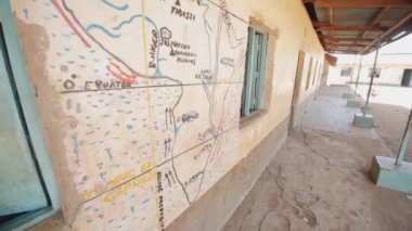 Güzel harita Afrika evde duvar resmini.