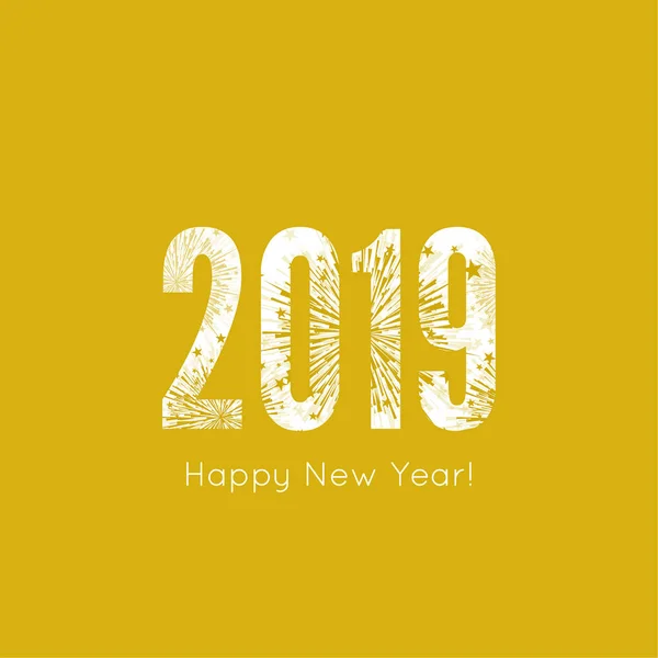 Felice anno nuovo creativo 2019 — Vettoriale Stock