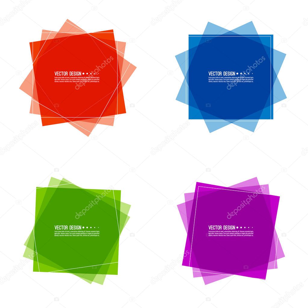 Vector set of colored banners.