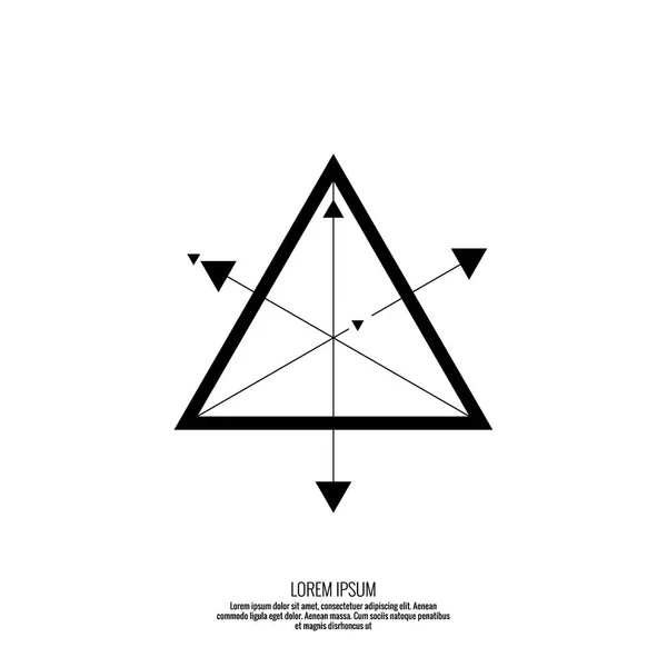 Vector geometrische symbool driehoek. — Stockvector