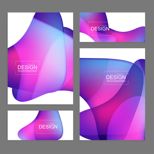 Set of fluid color covers. 