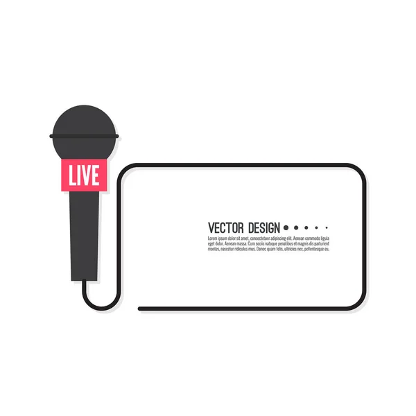 Template voor live nieuws. — Stockvector