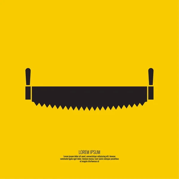 Icono de sierra de dos manos . — Archivo Imágenes Vectoriales