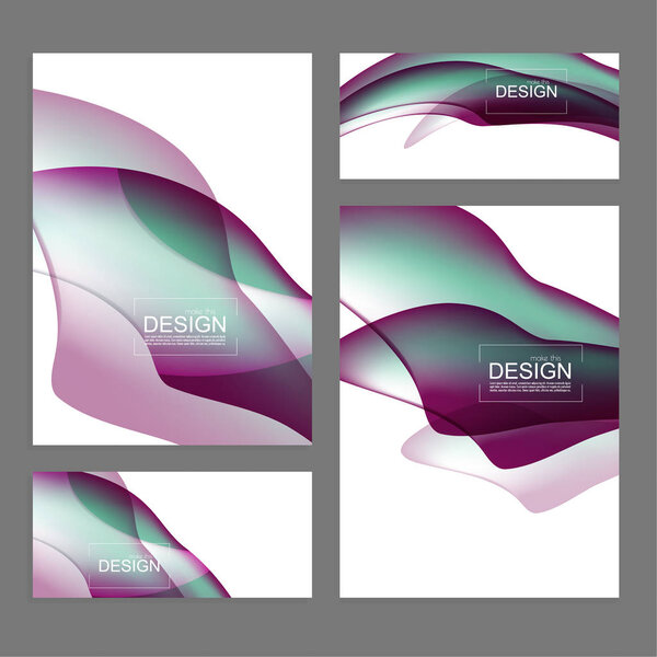 Set of fluid color covers. 