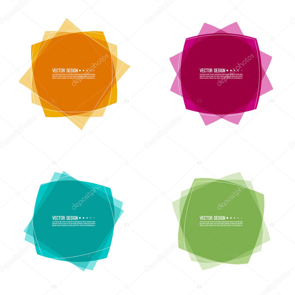 Vector set of colored banners.