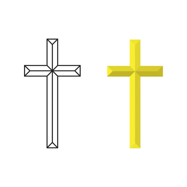 Cruz de crucifixo vetorial . — Vetor de Stock